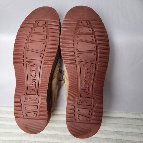 Rockport Suede Oxford Shoes Vibram Sole Men's 7.5 Comfort Casual Lace-Up - Picture 4 of 9